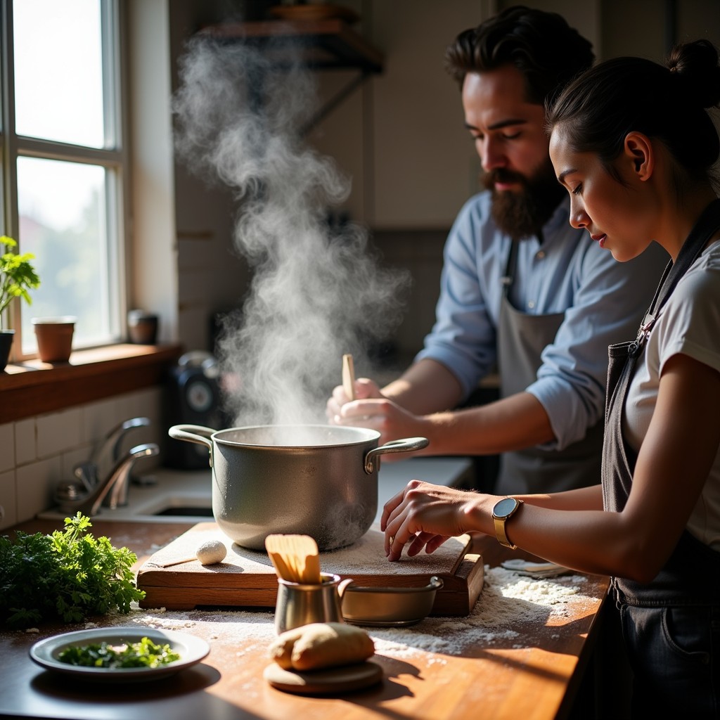 Free Cooking together joyfully Image - Cooking, Kitchen, Steam ...