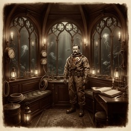 Free Deep Sea Explorer Image - Victorian, Sepia, Underwater | Download ...