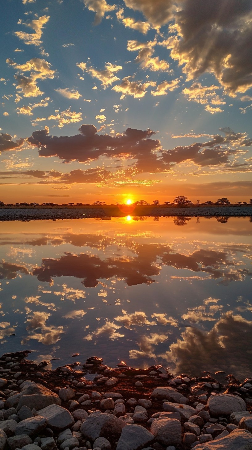 Free Sunset Over Water Image - Sunset, River, Clouds | Download at ...