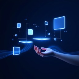 Free Floating Digital Interface Image - Interface, Holographic, Minimal ...