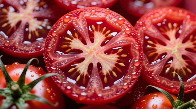 Free Suspended Tomato Slices Image - Tomato, 3d, Illustration ...