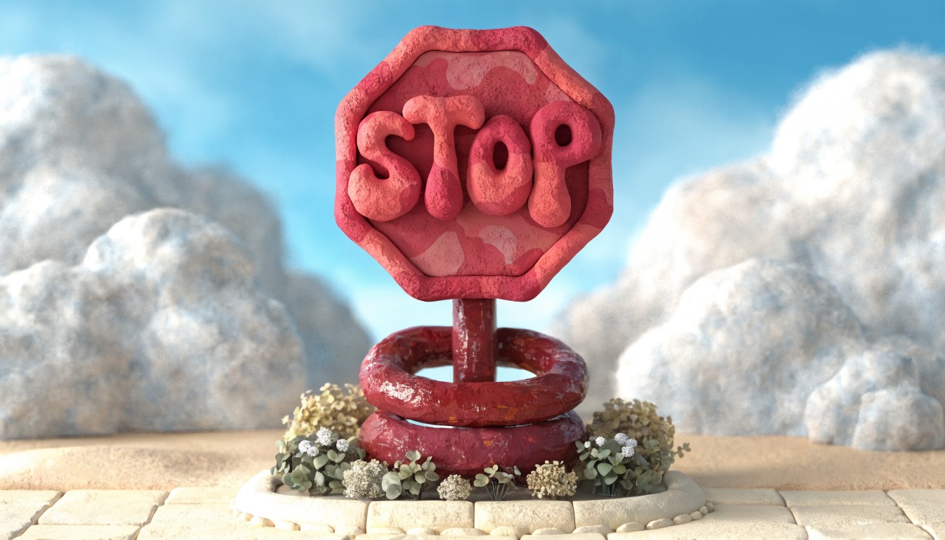 Free Clay Stop Sign Image - Claymation, Stop, Sign | Download at StockCake