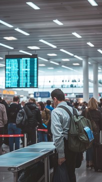 Free Airport Check-In Queue Image - Airport, Traveler, Check-in ...