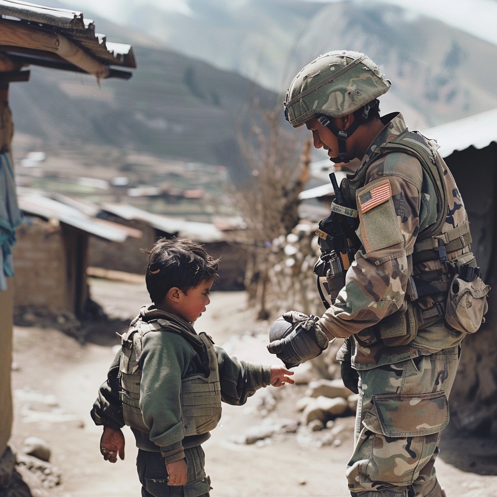 Free Soldier greets child Image - Soldier, Child, Military | Download ...