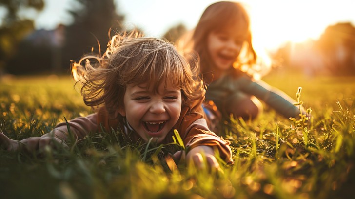 Free Joyful Childhood Play Image - Children, Play, Sunset | Download at ...