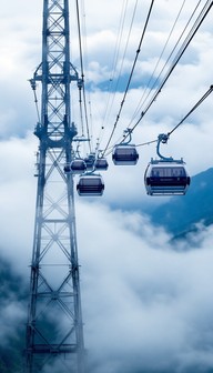 Free Floating Above Clouds Image - Gondola, Cablecar, Mountain ...