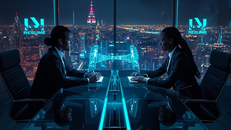Neon Interview Free Cyberpunk Job Interview Image - Cyberpunk, Interview, Holographic ...