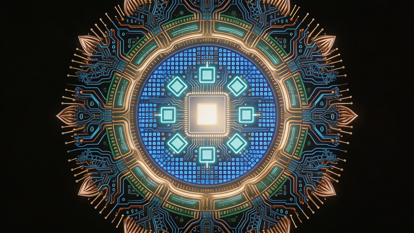 Sacred Geometry Computer Free Digital Sacred Geometry Image - Mandala, Processor, Circuit ...