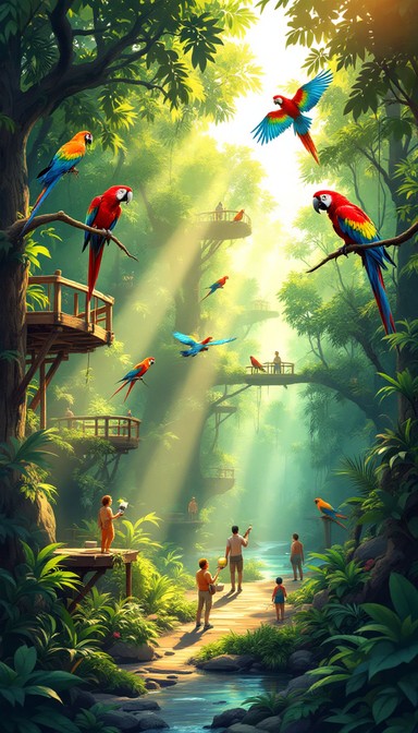 Free Vibrant Macaw Paradise Image | Download at StockCake