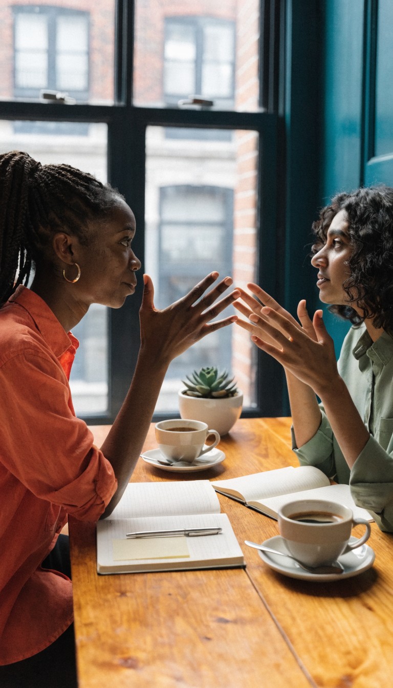 Free Collaborative Coffee Conversation Image - Professionals ...