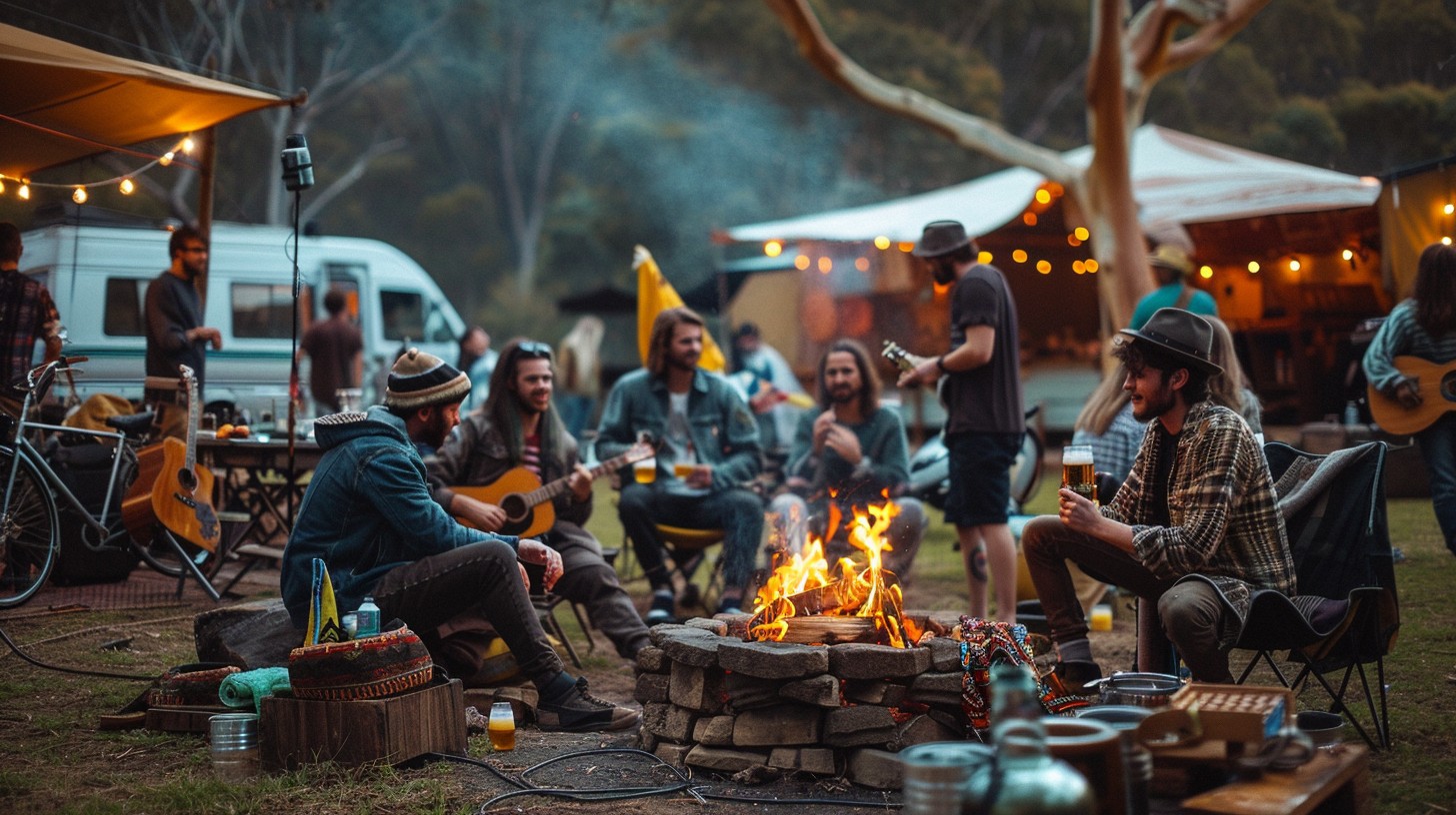 Free Camping musical gathering Image - Camping, Friends, Music ...