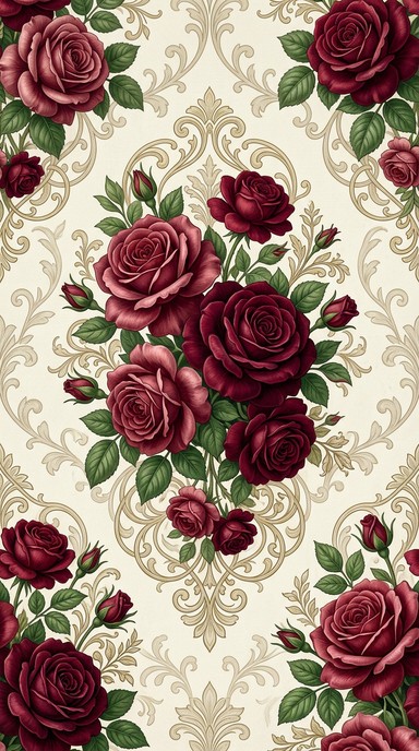 Free Elegant Rose Damask Image - Roses, Damask, Pattern | Download at ...