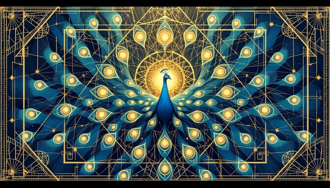 Free Peacock Sacred Geometry Image - Geometric, Artdeco, Gold ...