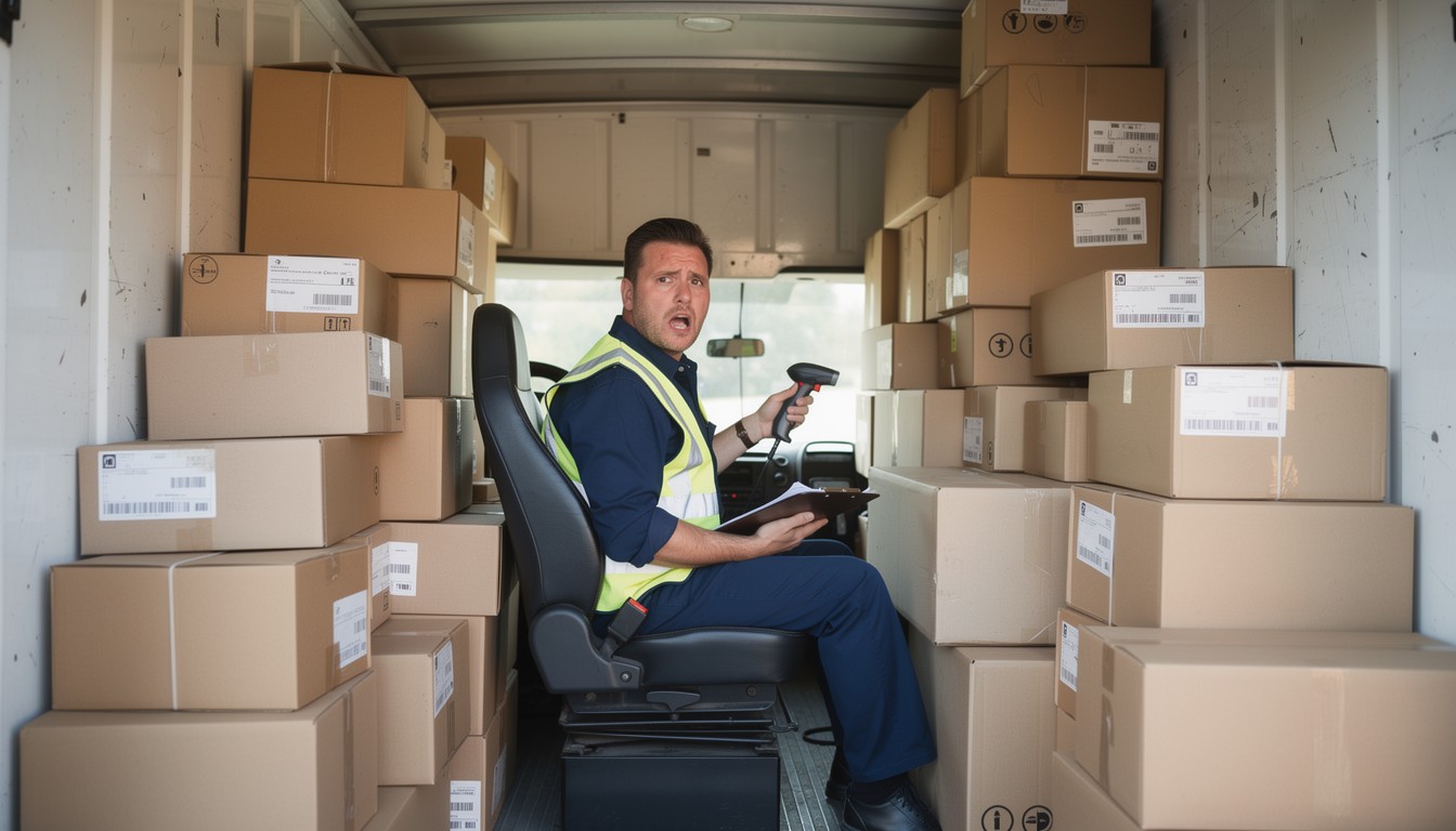 Free Delivery Driver Overwhelmed Image - Delivery, Packages, Boxes ...