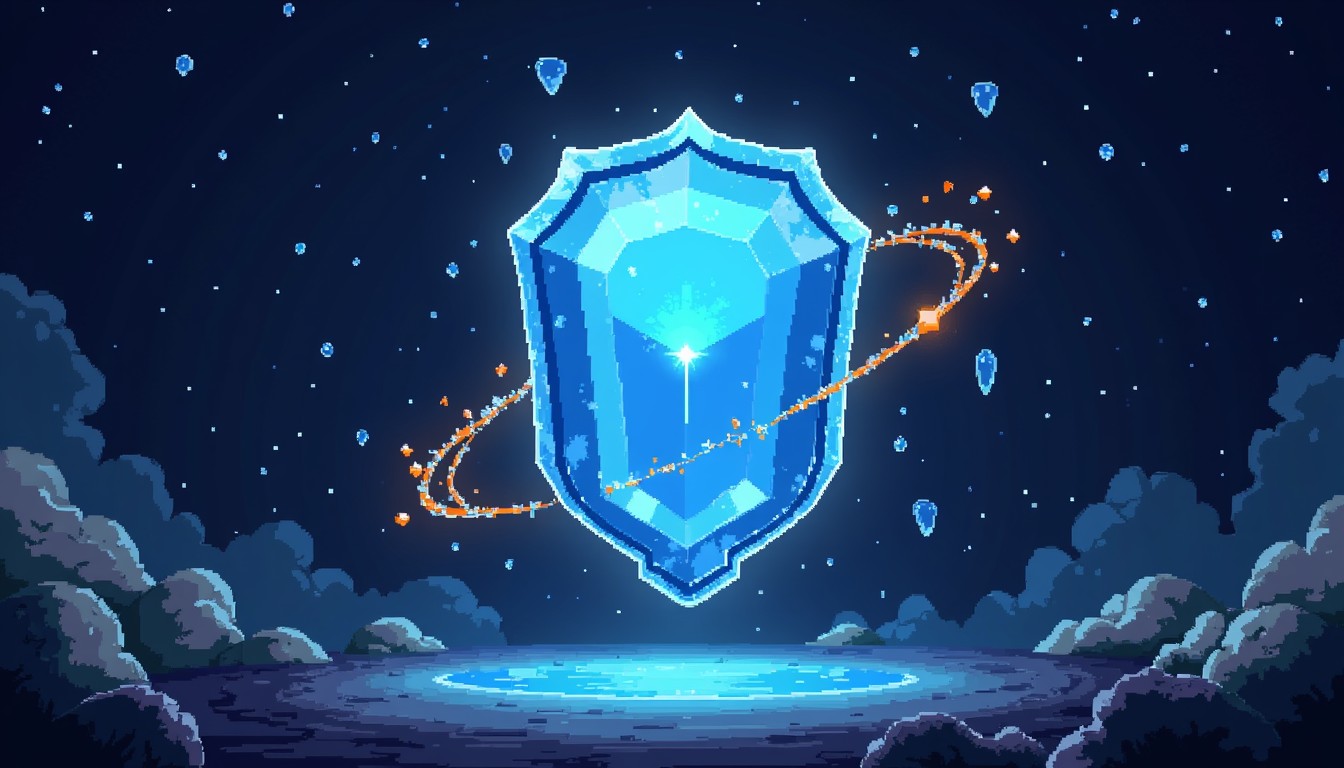Free Magical Pixel Shield Photo - Shield, Crystal, Blue | Download at ...