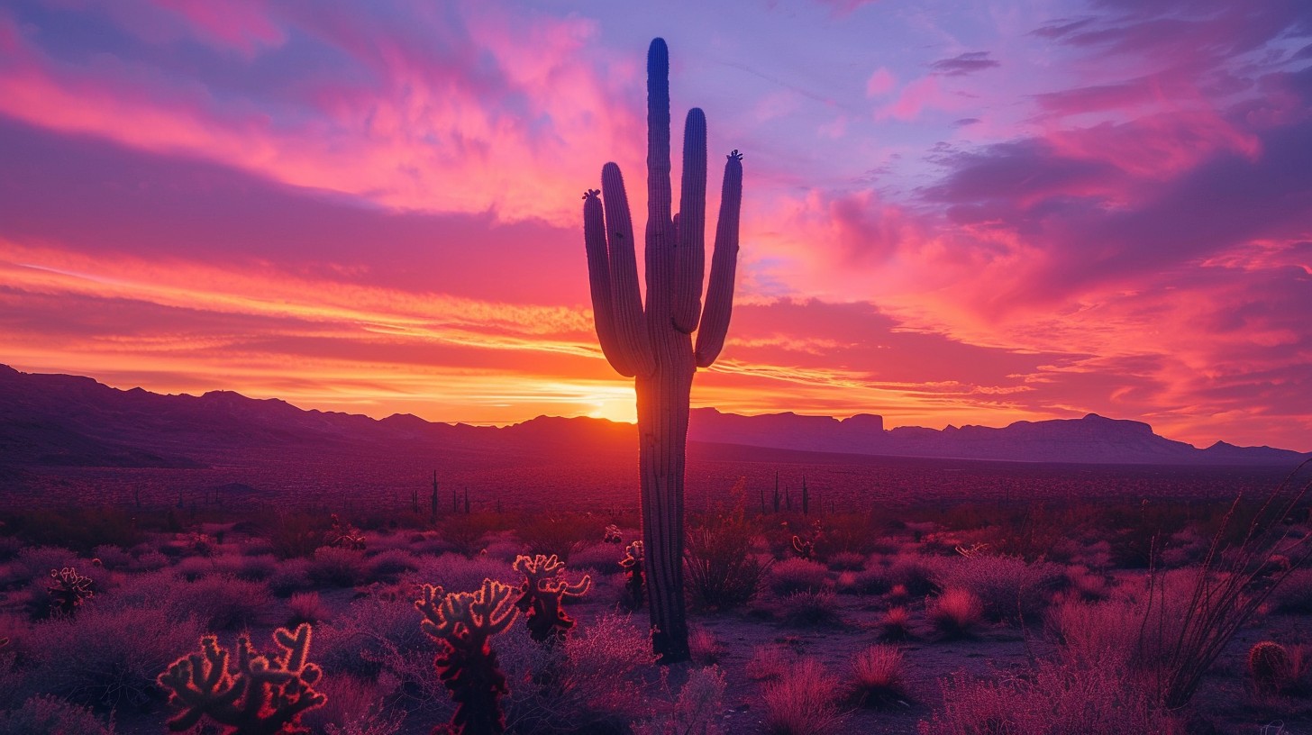 Free Desert Sunset Silhouette Image - Sunset, Desert, Cactus | Download ...