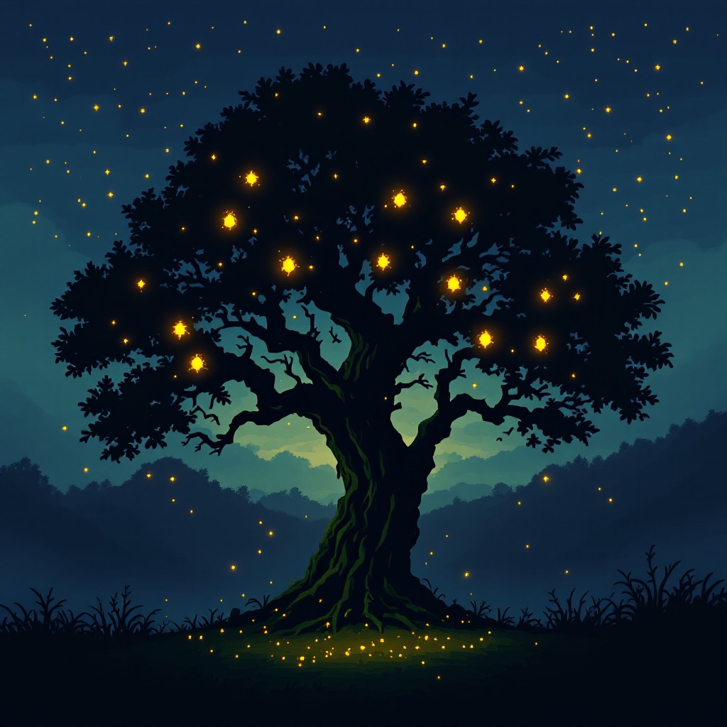 Free Firefly Tree Glows Image - Tree, Fireflies, Night | Download at ...