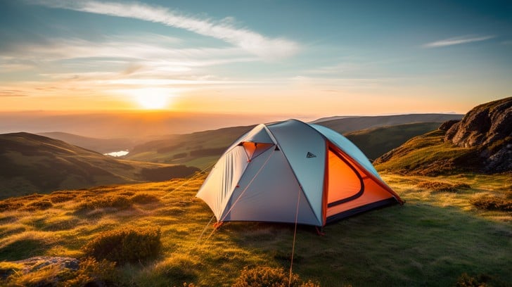 Free Sunset Camping Scene Image | Download at StockCake