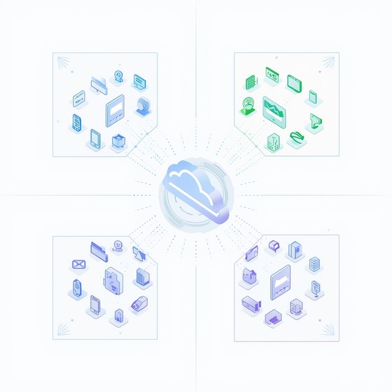 Free Connected Cloud Ecosystem Image - Cloud, Technology, Communication ...