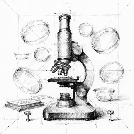 Free Laboratory Microscope Sketch Image - Microscope, Laboratory ...