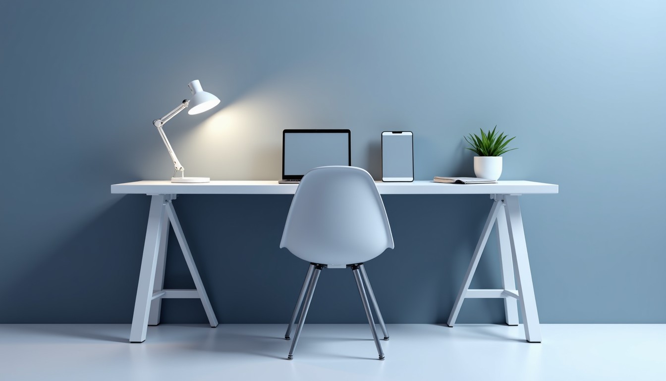 Free Minimalist Blue Workspace Image - Minimalist, Workspace, Blue ...