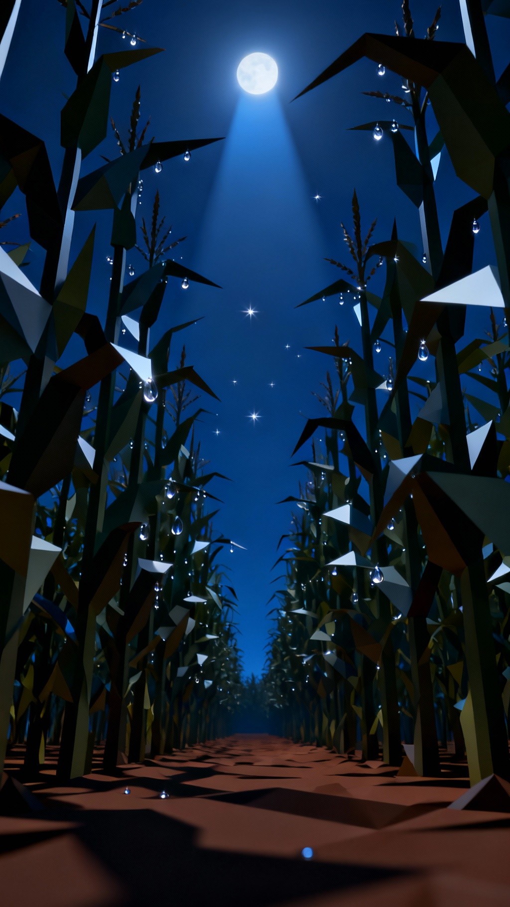 Free Moonlit Cornfield Path Image - Cornfield, Moonlight, Lowpoly ...