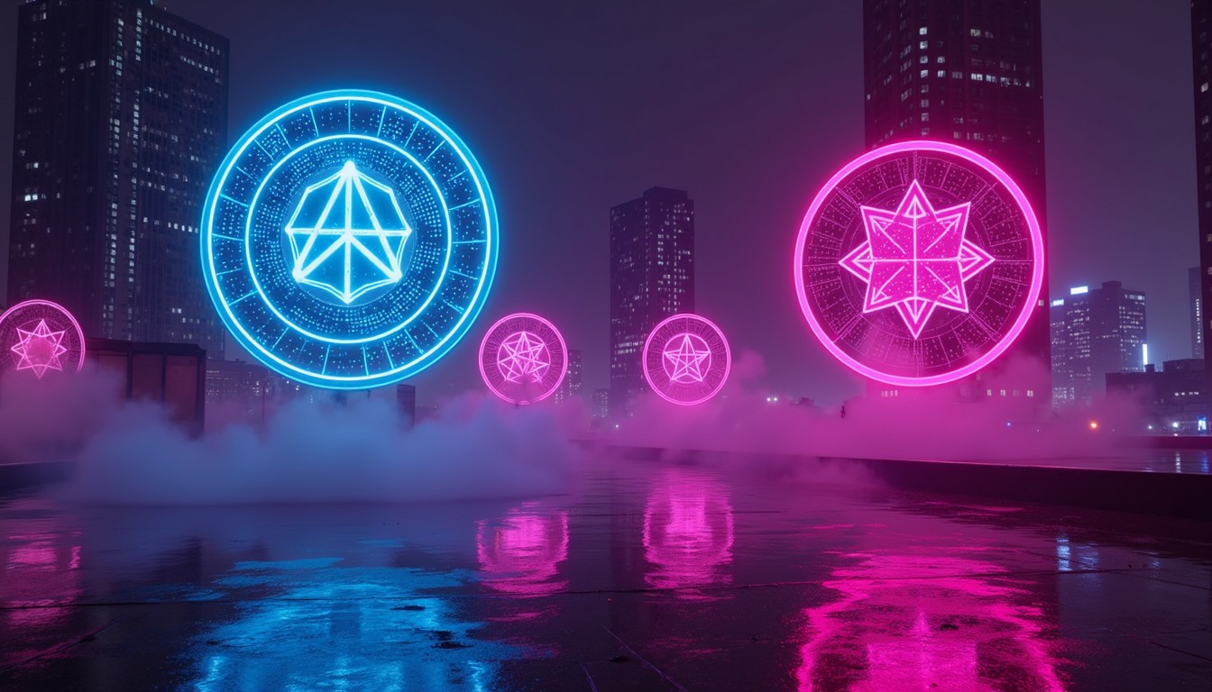 Free Neon Faction Emblems Image - Cyberpunk, Neon, Holographic ...