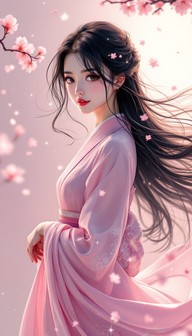 Free Cherry Blossom Princess Image - Anime, Sakura, Kimono | Download ...