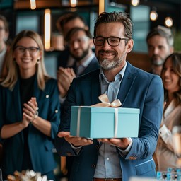 Free Gift Presentation Moment Image - Celebration, Man, Gift | Download ...