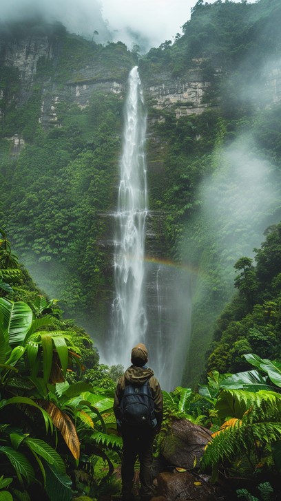 Explor Waterfall Free Waterfall Exploration Adventure Image - Waterfall, Jungle ...