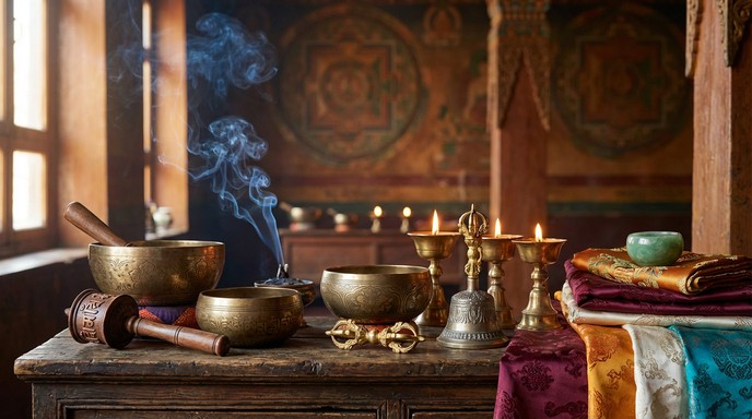Free Buddhist Ritual Objects Image - Tibetan, Buddhist, Ceremonial ...