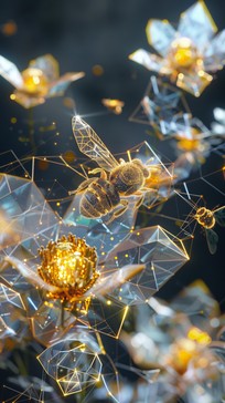 Free Glowing Bee Network Image - Bees, Glowing, Network | Download at ...