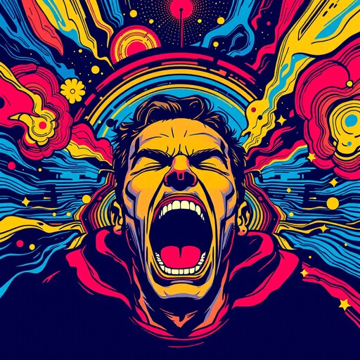 Free Colorful Vocal Explosion Image - Scream, Psychedelic, Vibrant ...