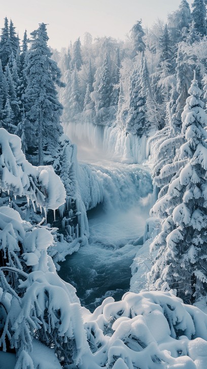 Free Frozen Winter Waterfall Image - Winter, Waterfall, Snow | Download ...