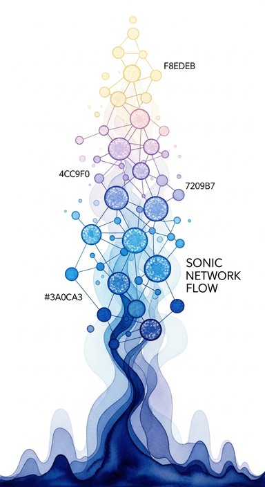Free Sonic Network Flow Image - Watercolor, Abstract, Network ...