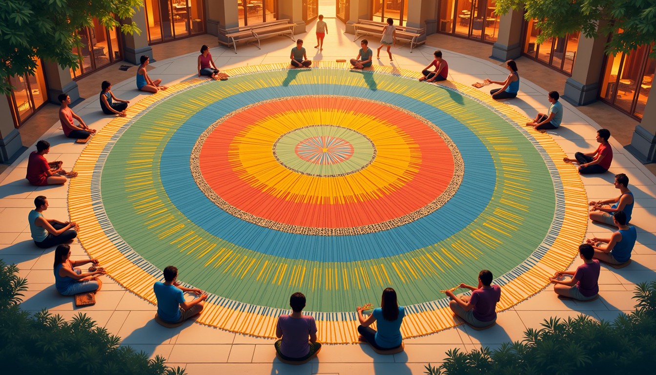 Free Concentric Community Circle Image - Meditation, Circle, Rainbow ...