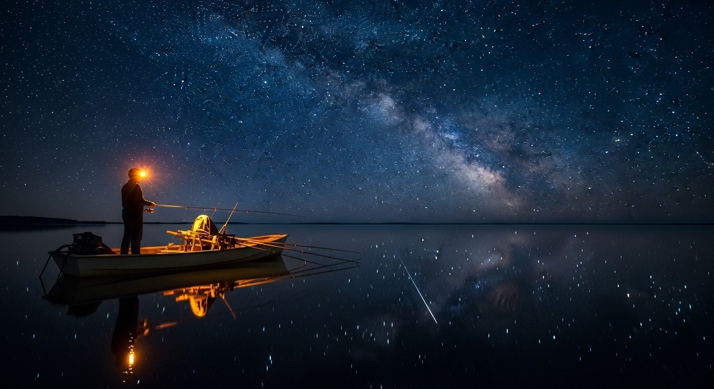 Free Fishing Under Stars Photo - Fisherman, Fishing, Night | Download ...
