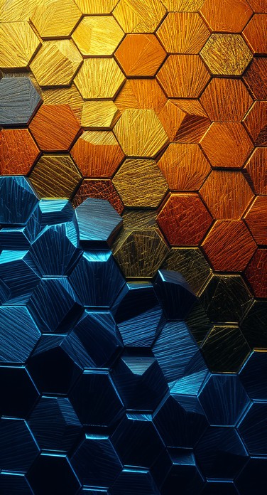 Free Copper Blue Honeycomb Image | Download at StockCake