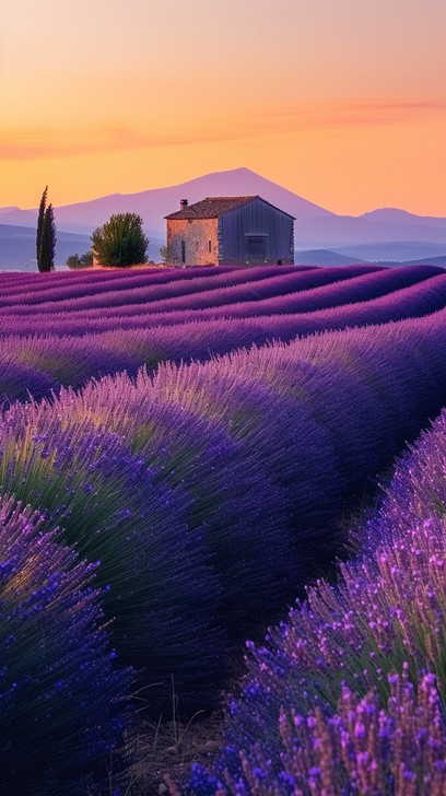 Free Lavender Field Sunset Image - Lavender, Sunset, Barn | Download at ...