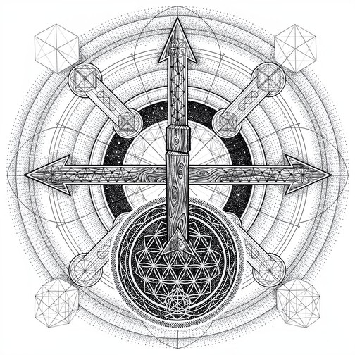 Free Cosmic Crossroads Design Image - Tattoo, Geometric, Sacred ...