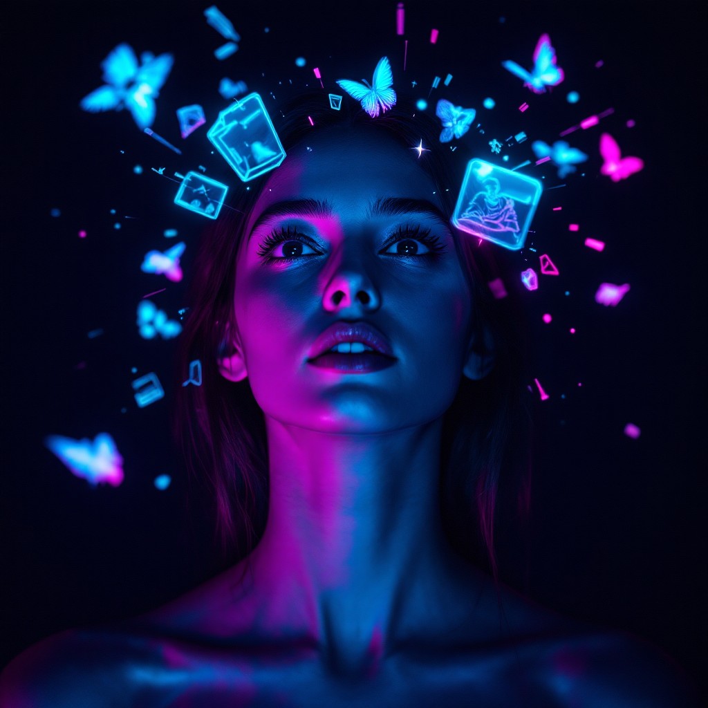 Free Digital Dreams Visualized Image - Woman, Cyberpunk, Neon ...