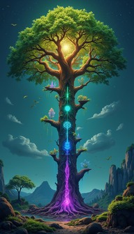 Free Mystical Ascension Tree Image - Tree, Bioluminescent, Magical ...