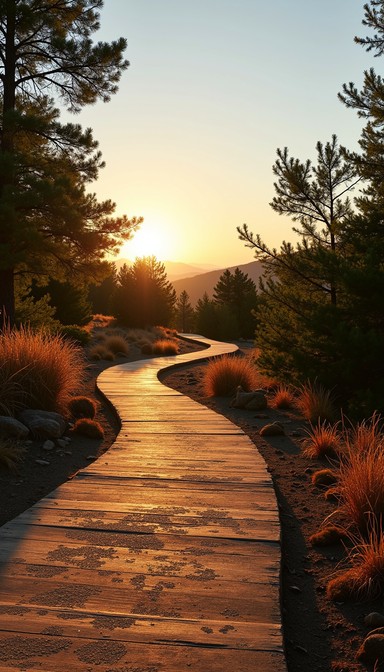 Long Path Sunset Free Winding sunset path Image - Boardwalk, Sunset, Path | Download at ...