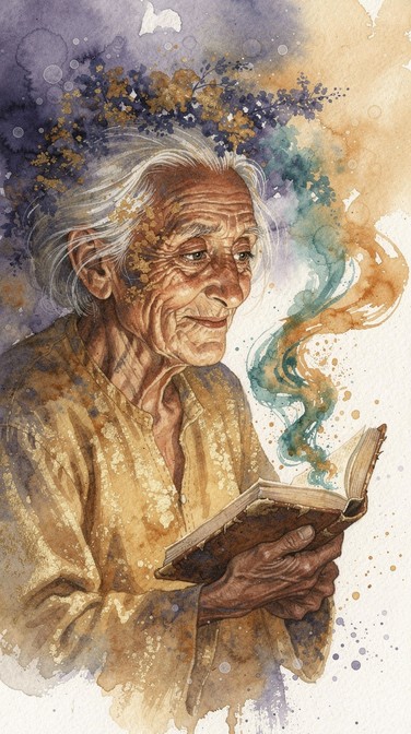 Wisdom Scetch Free Graceful Wisdom Illustrated Image - Watercolor, Illustration ...