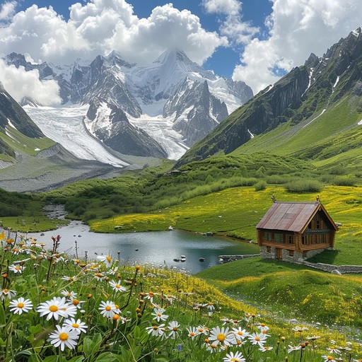 Free Mountain Valley Idyll Image - Mountains, Cabin, Lake | Download at ...