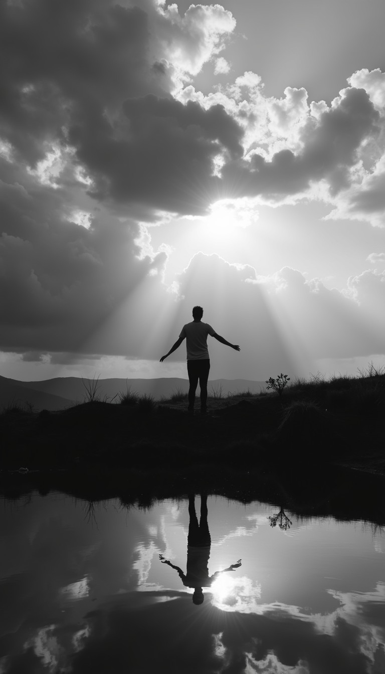 Free Silhouette Embracing Light Image - Silhouette, Reflection ...