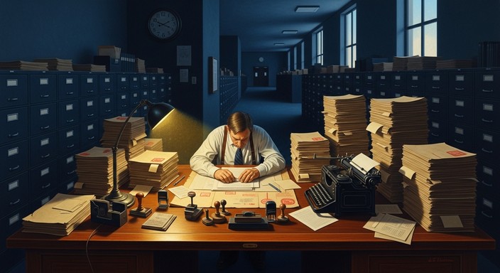 Free Drowning in Paperwork Image - Paperwork, Bureaucracy, Office ...