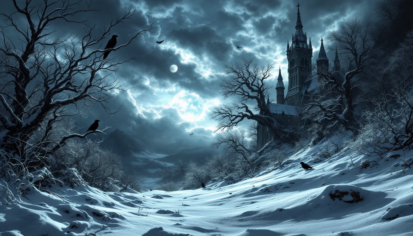 Free Gothic Winter Night Image - Gothic, Winter, Castle | Download at ...