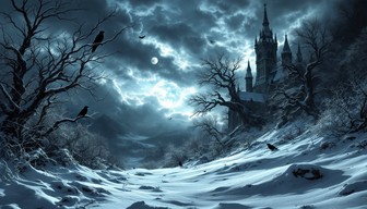 Free Moonlit Gothic Castle Image - Gothic, Castle, Winter | Download at ...