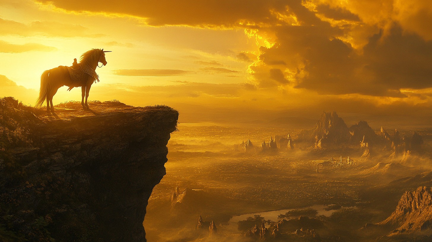 Free Majestic Unicorn Sunset Image - Unicorn, Sunset, Landscape ...